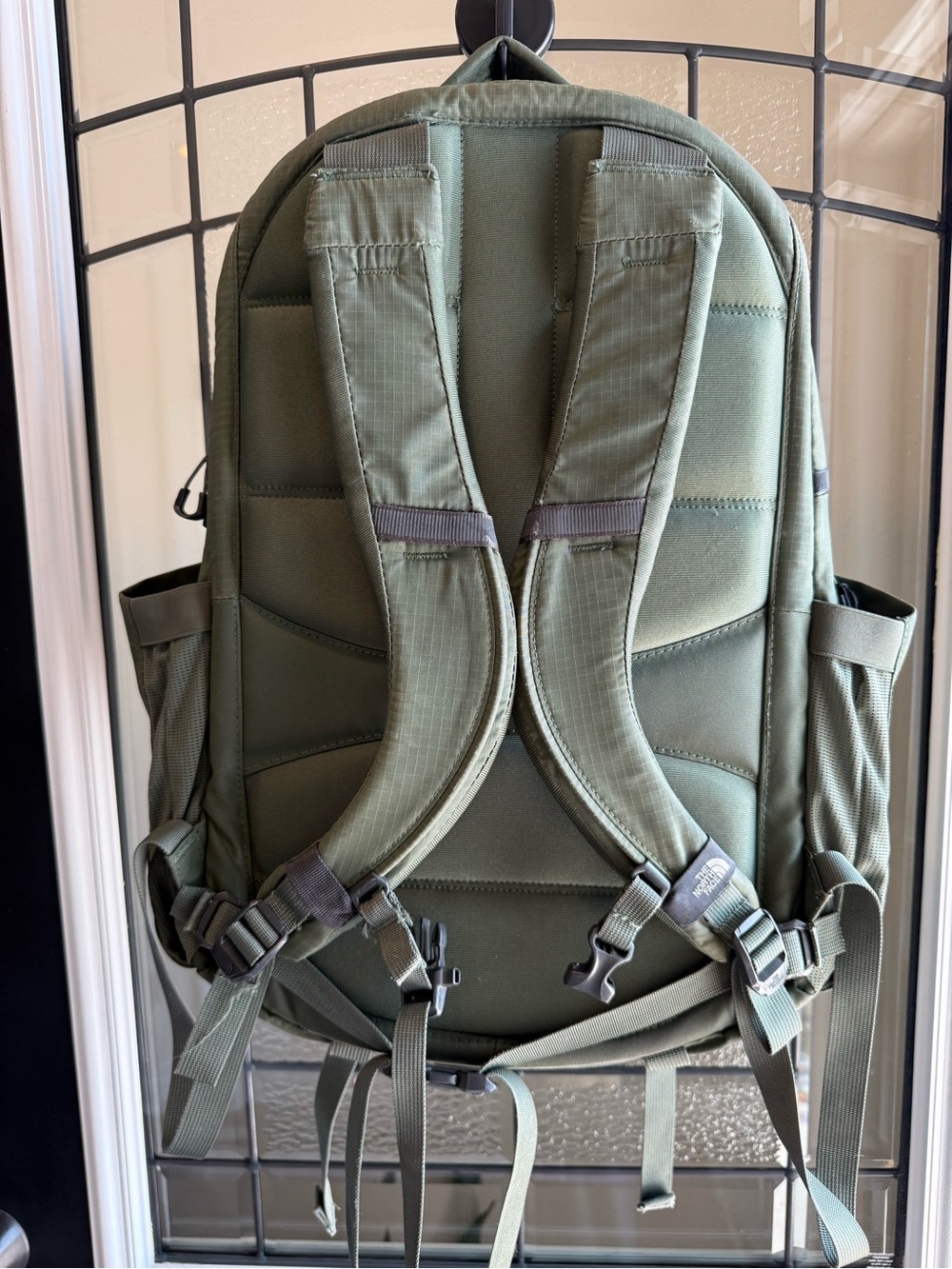 The North Face Surge Backpack Olive Green Laptop Travel Hiking Bag - Picture 2 of 10